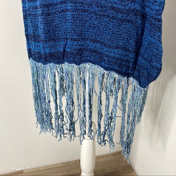 Free People Sunset Knit Fringe Poncho M/L - Picture 10 of 15
